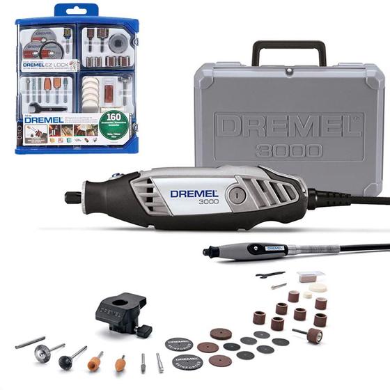 Imagem de Micro Retifica Dremel 3000 + Kit de acessórios DREMEL 110v