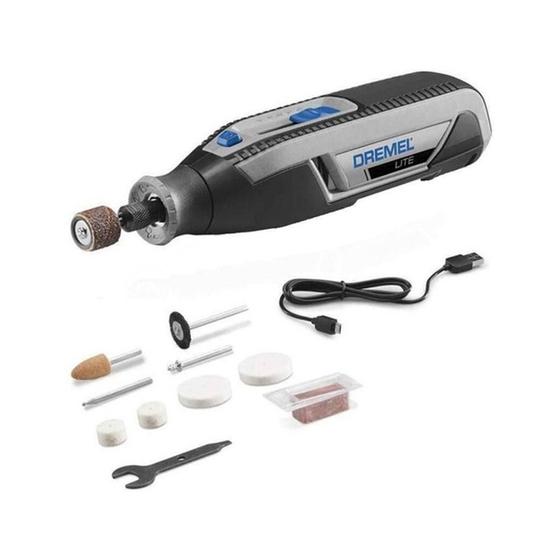 Imagem de Micro Retífica Dremel Lite 4v Max Kit 10 Acessórios 7760-n