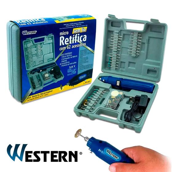 Micro Retífica Western Lixadeira Maleta 62 Pecas Profissional R-60 é boa?