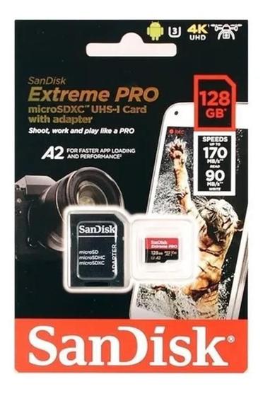 Imagem de Micro Sd 128Gb Extreme Pro 170Mb/S U3 4K Sandisk