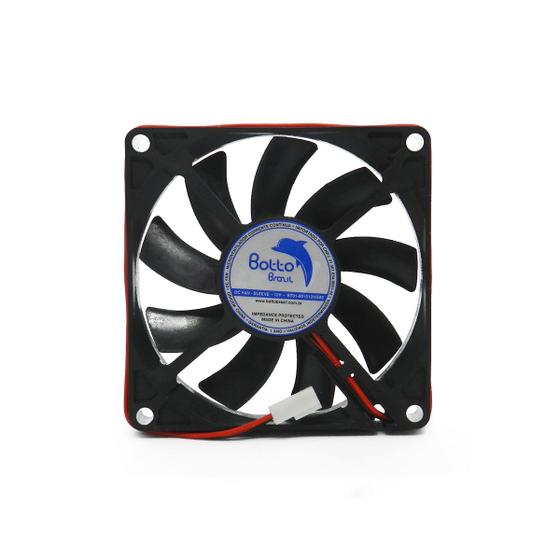 Imagem de  Micro Ventilador Cooler Fan Mini 80x80x15 Mm 12v Dc 80mm 8cm Sleeve bucha Brushless alta rotação HS