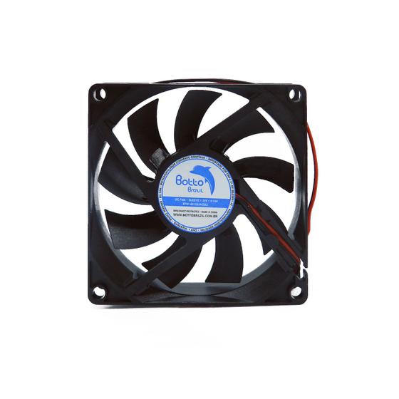 Imagem de Micro Ventilador Cooler Fan Mini 80x80x15 Mm 24v Dc 80mm 8cm Sleeve Bucha Brushless Alta Rotação 2 Fios HS