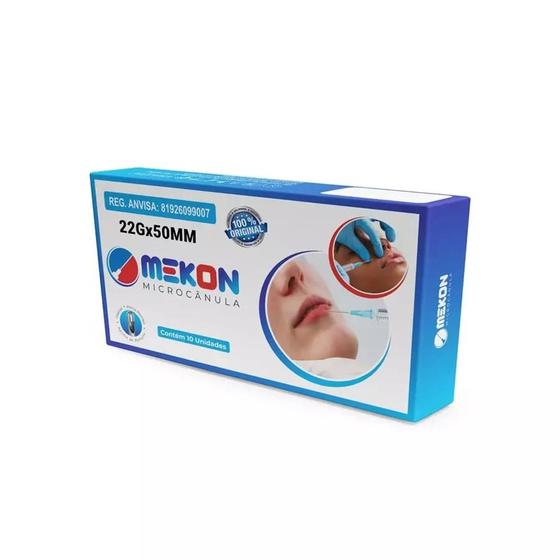 Imagem de Microcânulas Preenchimento Facial Mekon 22g caixa com 10un