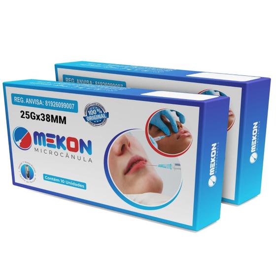 Imagem de Microcânulas Preenchimento Facial Mekon 25Gx38Mm Cx20Un