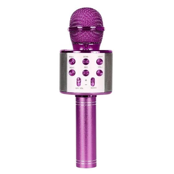 Imagem de Microfone Bluetooth Karaokê Sem Fio Recarregável Roxo Homologação: 2931207356