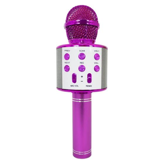 Imagem de Microfone Bluetooth Sem Fio Spring Karaokê Kids SPK-015 Rosa