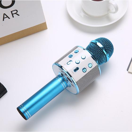 Imagem de Microfone Bluetooth Sem Fio Youtuber Karaoke Reporter Cores Gravação Efeito Voz ref: WS-858