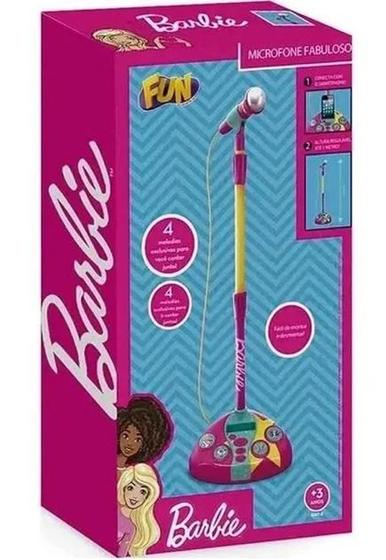 Imagem de Microfone com Base  Barbie  Karaokê Microfone Fabuloso