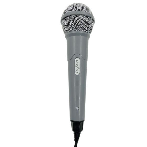 Imagem de Microfone Com Cabo 3m Karaoke Igreja Bar Cinza Profissional