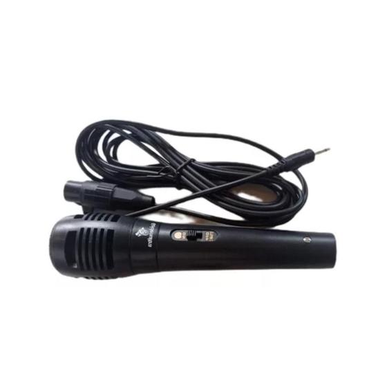 Imagem de Microfone com fio Dinamico cabo 3m  para caixa de som p10 .