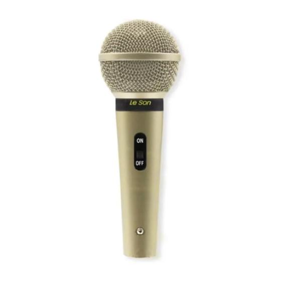 Imagem de Microfone Com Fio Dinâmico Cardioide Sm58 P4 LeSon CHAMPANHE