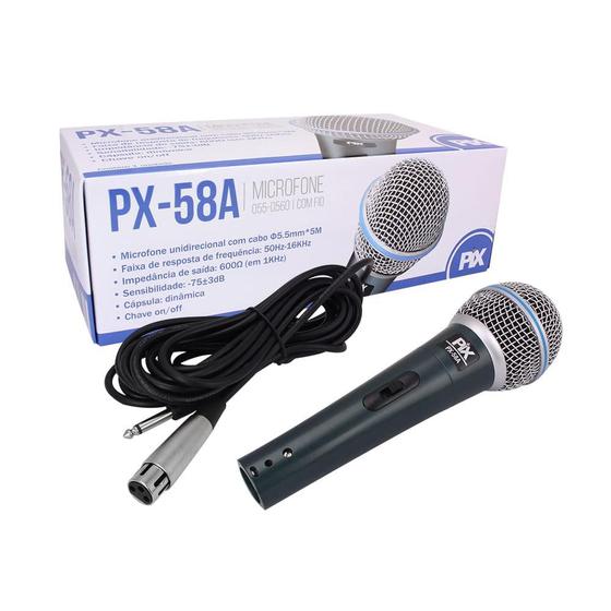 Imagem de Microfone Com Fio Dinâmico Unidirecional PX58A 055-0560 - PIX