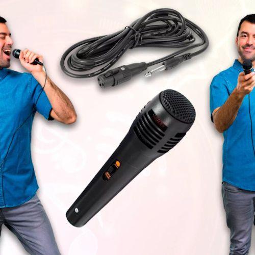 Imagem de Microfone Com Fio Para Karaokê Excelente Com cabo