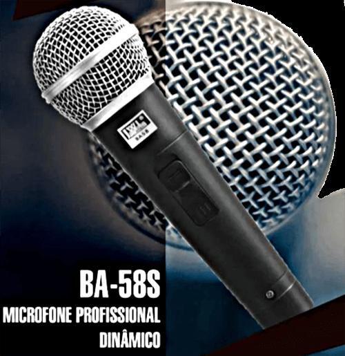 Imagem de Microfone Com Fio Profissional Dinâmico Unidirecional JWL BA-58S