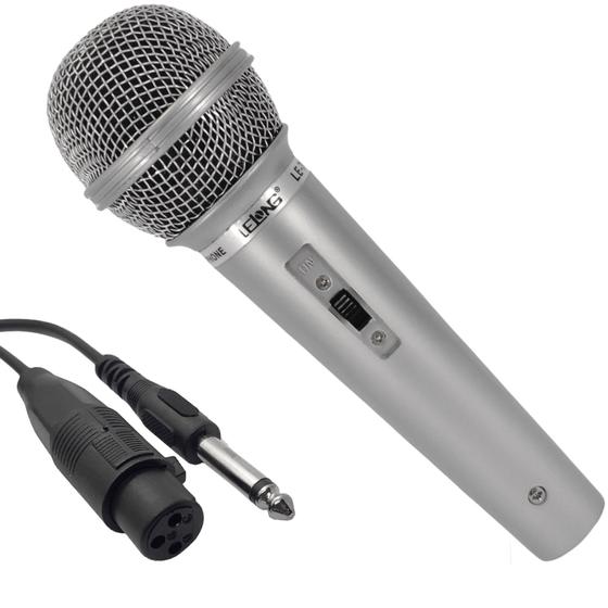 Imagem de Microfone Com Fio Profissional para Karaokê e Gravações cabo P10 