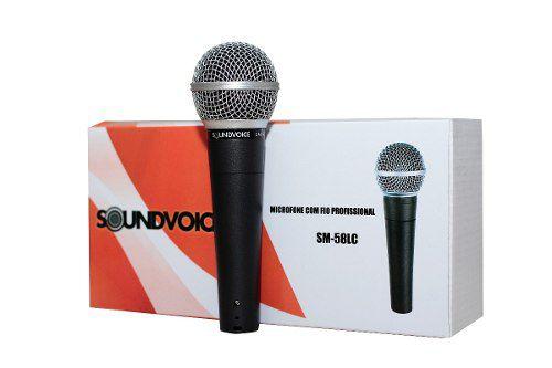 Microfone Com Fio Sm58lc Soundvoice Menor preço em Microfone Com Fio Sm58lc Soundvoice