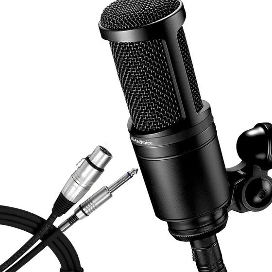 Microfone Condensador Audio Technica AT2020 + Cabo XLR de 5m Microfone Condensador Audio Technica AT2020 + Cabo XLR de 5m