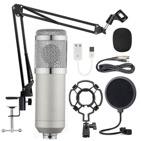 Imagem de Microfone condensador BM800 com suporte de braço para PC de estúdio