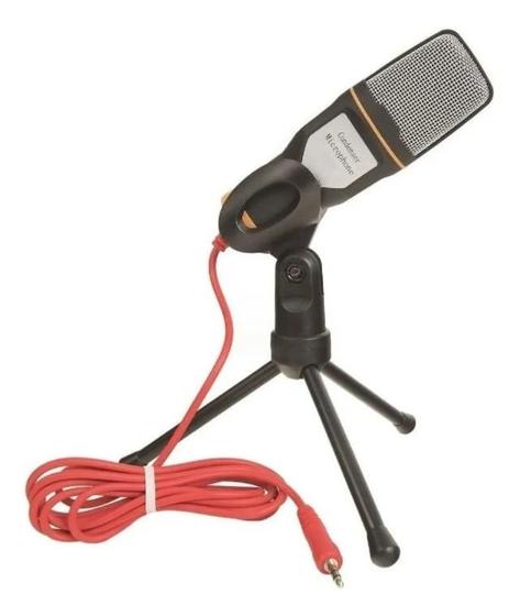 Imagem de Microfone Condensador c/ Tripé p/ Gravação Profissional, Podcast, Videochamadas