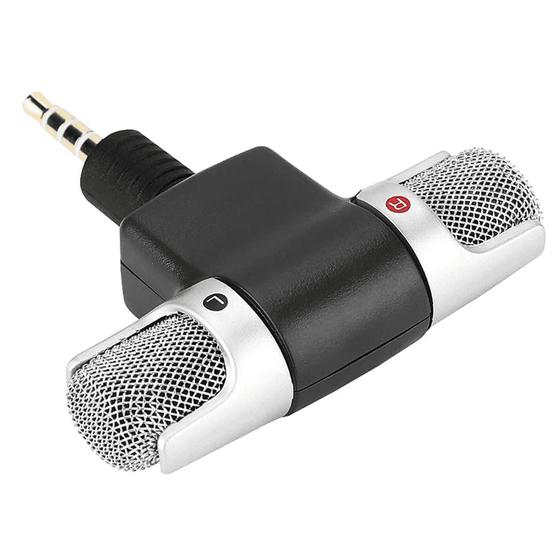 Imagem de Microfone Condensador Estéreo Auxiliar 3.5mm Para Celular Notebook Câmera PC LTDS70