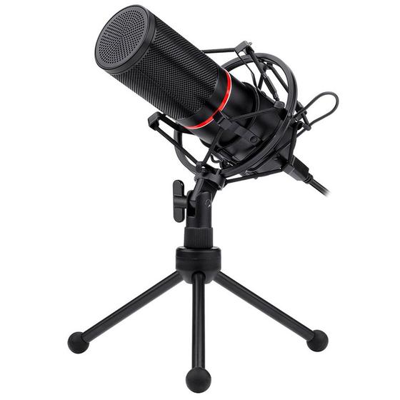Imagem de Microfone Condensador Gamer Redragon Blazar GM300, LED, USB Plug and Play - GM300