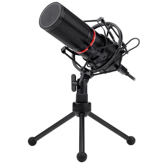 Imagem de Microfone Condensador Gamer Redragon Blazar GM300 Podcast, LED, USB, Plug and Play - GM300