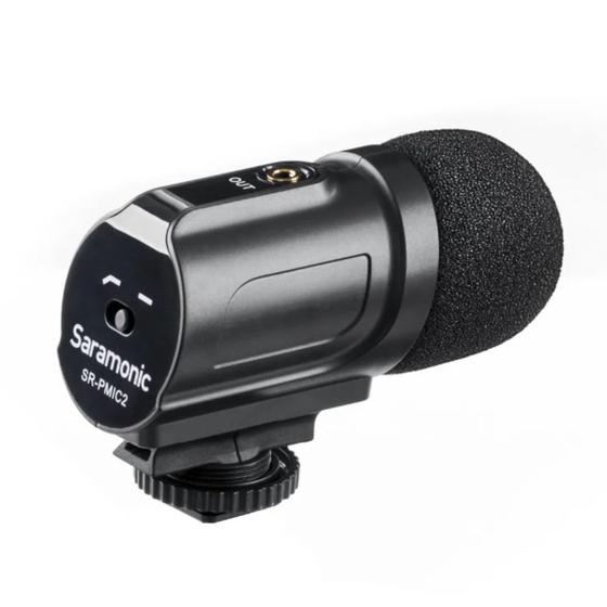 Imagem de Microfone Condensador Mini Estério Para Dslr Sr-pmic2 - Saramonic com montagem antichoque integrada