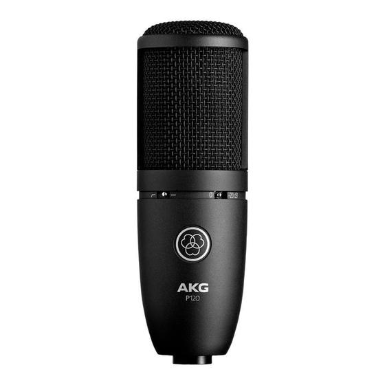 Microfone Condensador Profissional AKG, Suporte para Pedestal, Preto - AKG P120 Menor preço em Microfone Condensador Profissional AKG, Suporte para Pedestal, Preto - AKG P120