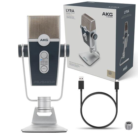 Imagem de Microfone Condensador Profissional USB AKG Lyra C44-USB