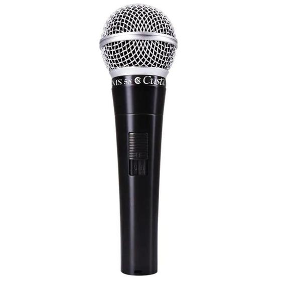 Imagem de Microfone Custom Sound dinâmico CSMS 58 preto com cabo 5m