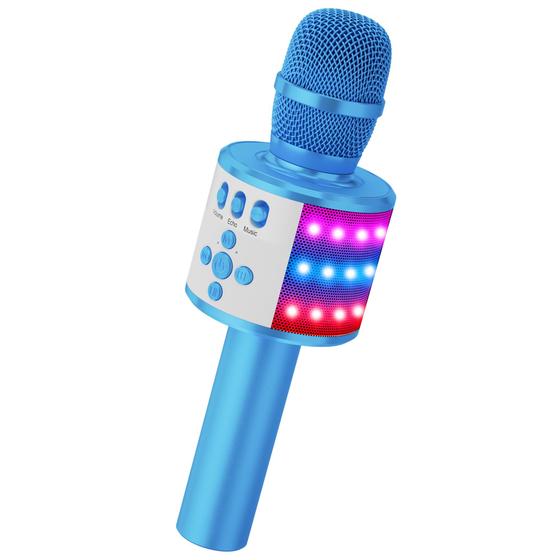 Imagem de Microfone de Karaokê Infantil BONAOK Q78 Bluetooth Sem Fio