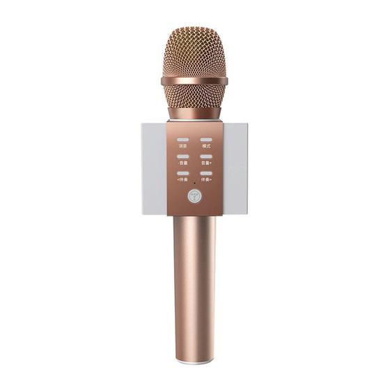 Imagem de Microfone de karaokê sem fio 3 em 1 com Bluetooth - rosa