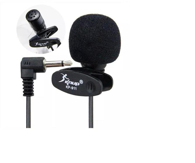 Imagem de Microfone De Lapela 3.5mm Stereo P2 Knup Kp-911