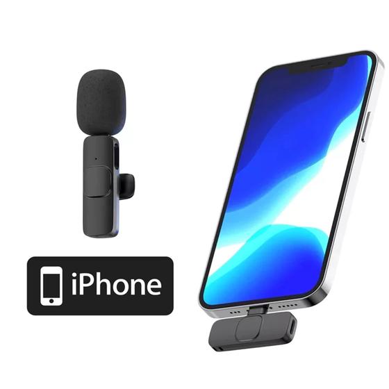 Imagem de Microfone de Lapela Sem Fio Bluetooth wifi para celular smartphone Lightning