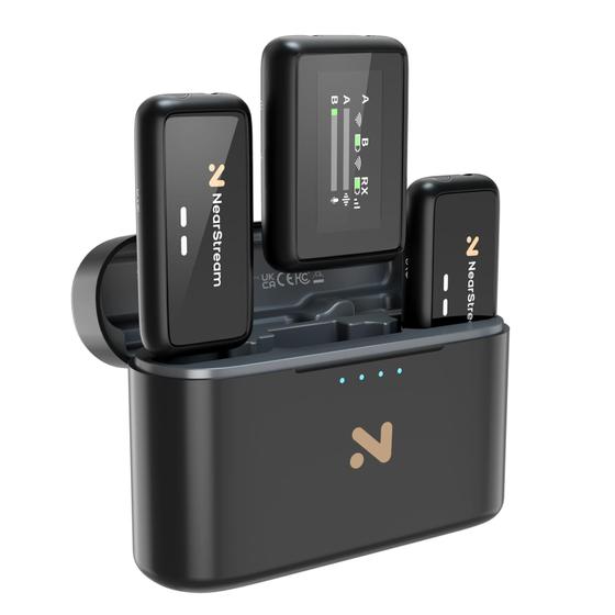 Imagem de Microfone de Lapela Sem Fio NearStream AWM20T com Cancelamento de Ruído