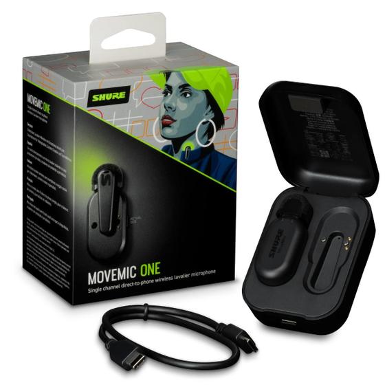 Imagem de Microfone de Lapela sem Fio Shure MoveMic One Bluetooth