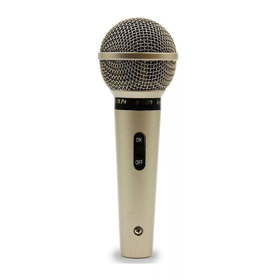Imagem de Microfone Dinâmico Com Fio Champanhe Ls-58
