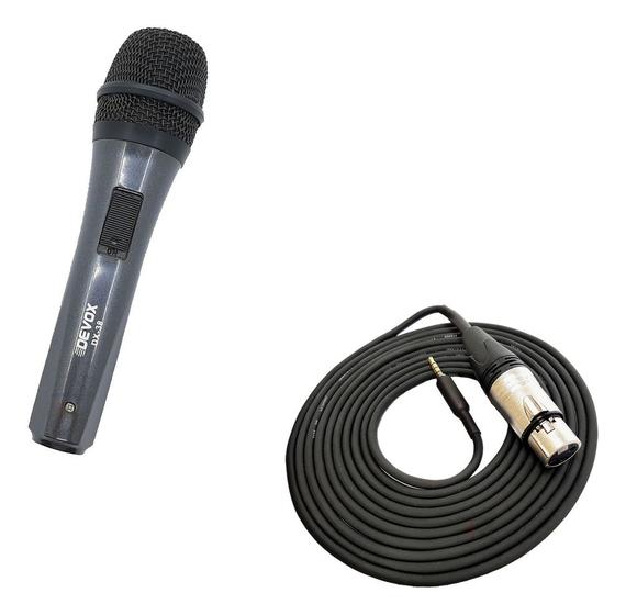 Imagem de Microfone Dinamico Dx-38 Devox Cor Preto + cabo