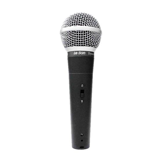 Imagem de Microfone Dinâmico Leson LS58 com Cabo XLR P10 3 Metros para Voz Locução Apresentação e Música ao Vivo
