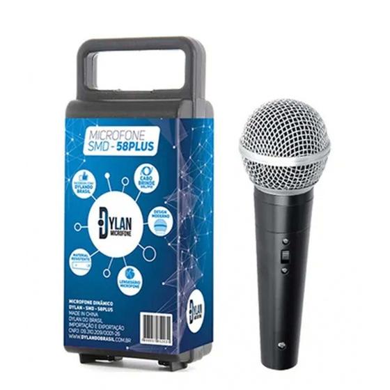 Imagem de Microfone Dinâmico Smd58 Plus Dylan Com Cabo E Case