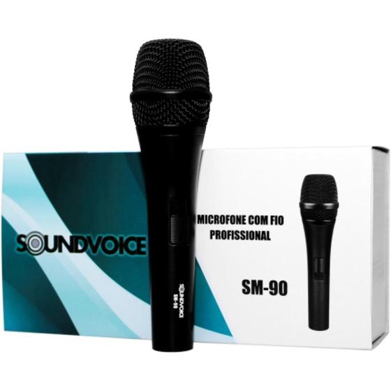 Imagem de Microfone Dinâmico Soundvoice SM90 Cardióide Chave On/Off