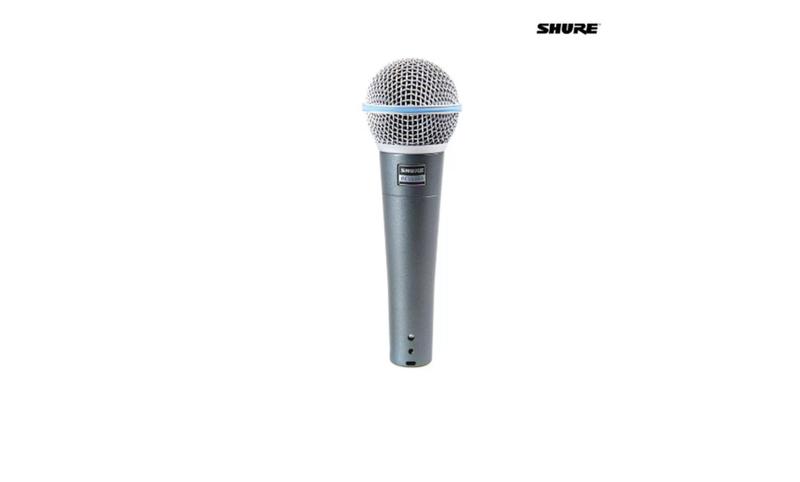 Microfone dinâmico supercardióide Beta 58A Shure com cabo de 4 metros XLR+P10 Menor preço em Microfone dinâmico supercardióide Beta 58A Shure com cabo de 4 metros XLR+P10
