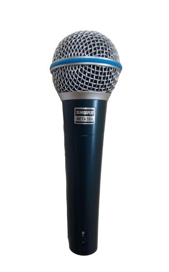 Imagem de Microfone dinâmico supercardióide Beta 58A Shure com cabo de 4 metros XLR+P10