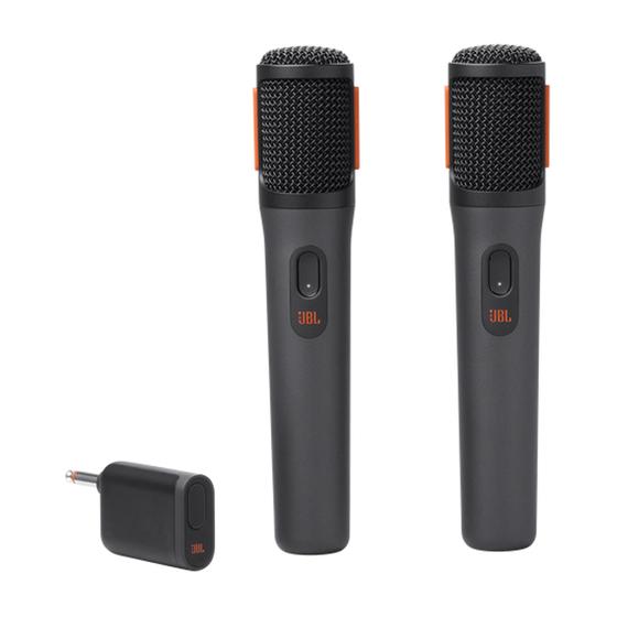 Microfone duplo jbl sem fio recarregável partybox wireless mic