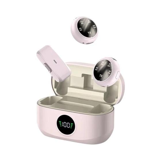 Imagem de Microfone Duplo Lavalier Sem Fio K31Pro 2.4G Bluetooth 5.3 Cancelamento De Ruído ENC Para Gravação
