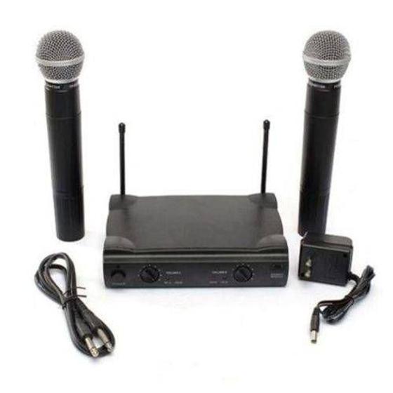 Imagem de Microfone Duplo S/ Fio Uhf Wireless Profissional Le 906 - Lelong