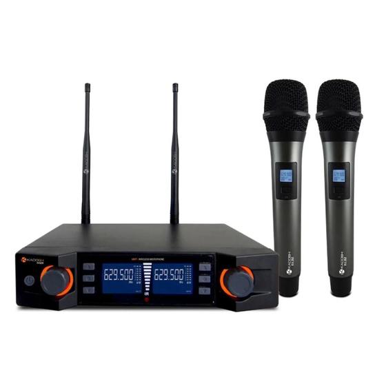 Imagem de Microfone Duplo Sem Fio Dinâmico Kadosh K-492M