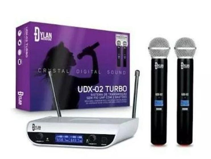 Imagem de Microfone Duplo Sem Fio Dylan Modelo Udx 02 Turbo