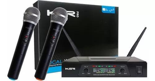 Microfone Duplo Sem Fio Mao + Mao Uhf Marca Ksr Kt2m Menor preço em Microfone Duplo Sem Fio Mao + Mao Uhf Marca Ksr Kt2m