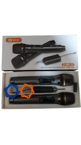 Imagem de Microfone Duplo Sem Fio Profissional C/ Bateria Recarregavel
